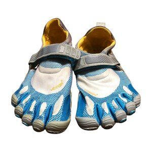 VIBRAM FIVE FINGERS Shoes Women's Size 36 Blue/White Velcro Barefoot Running